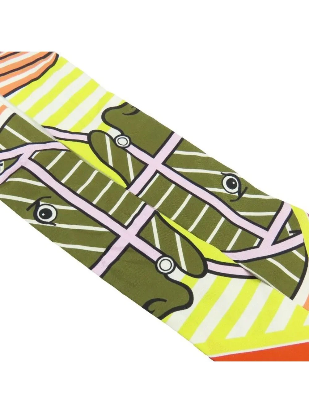 Hermes Twilly 05 Bronzex Violetx Jaun Silk Quadrige Baydadere Scarf